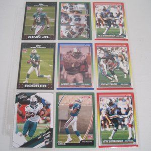 Lot Of 9 NFL Miami Dolphins Player Cards
